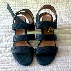 Vionic Perk Blaire Black Snakeskin Strap Heels Size 11